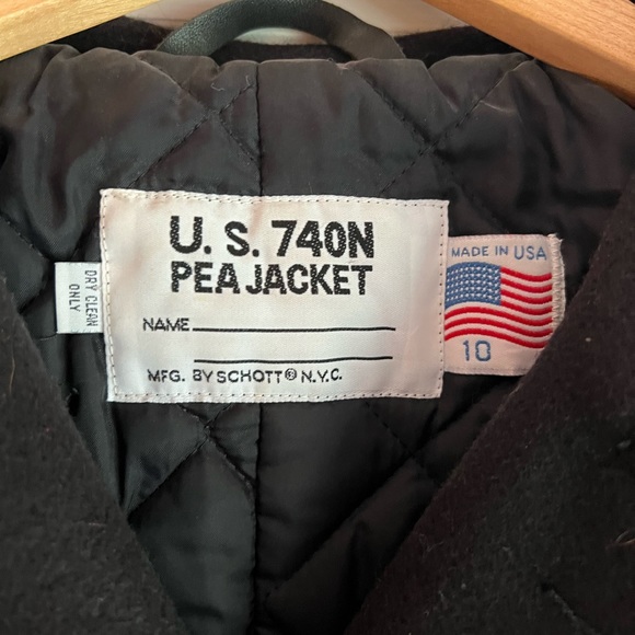 US Navy Wool Pea Coat (Size 10) - Picture 3 of 3